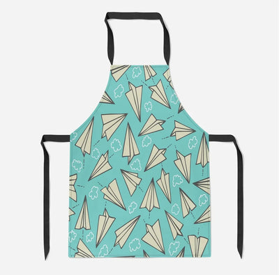 Super Cool Landing During Sunset aviation design on durable cotton blend kitchen apron.