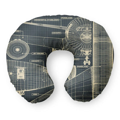 Airplanes Fuselage & Details Travel & Boppy aviation design on memory foam with soft cover travel pillow.