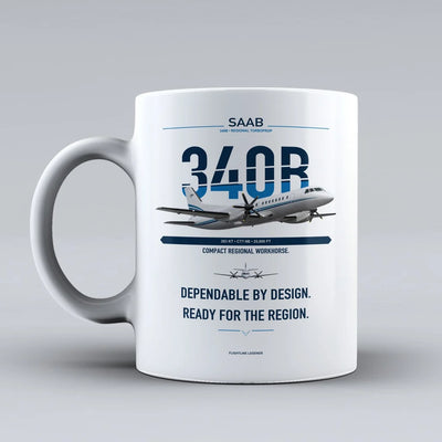 340B Mug design on white saab