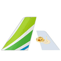 Thumbnail for Binter Canarias Airlines aviation design tail-shape badge pin in polished alloy.