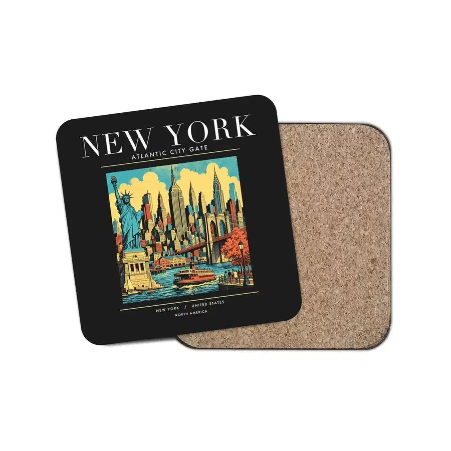 NEW YORK - Poster - Coaster - Black