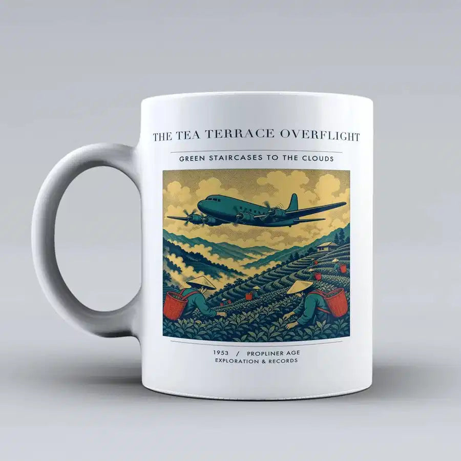 VINTAGE G4342 - The Tea Terrace Overflight - Ceramic Mug design on white