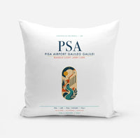 Thumbnail for Pisa Airport Galileo Galilei (PSA) design on white pillow