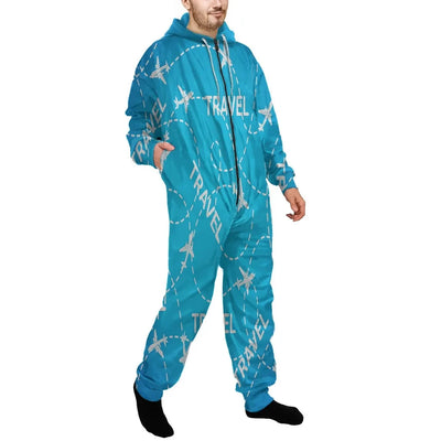 Travel & Planes Jumpsuit for Men & Women aviation design on soft cotton blend jumpsuit.