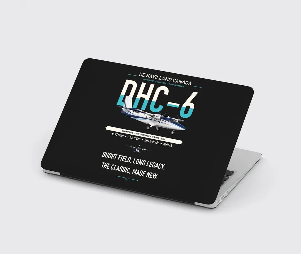 DHC-6 Twin Otter Classic 300-G design on black MacBook case