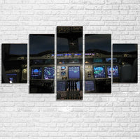 Thumbnail for Airbus A380 Cockpit canvas - Multiple (5 Panels)
