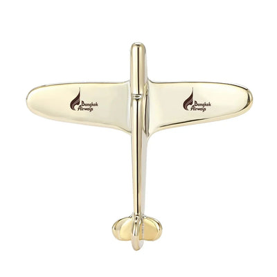Bangkok Airways Airlines Airplane Shape aviation-themed airplane-shape brooch, polished alloy.