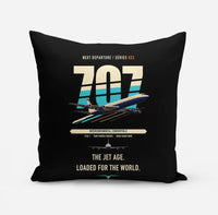 Thumbnail for Boeing 707-320C design on black pillow