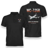 Thumbnail for WC-135R Constant Phoenix design on black double-side polo t-shirt, double-side print