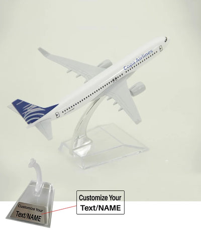 Side view of Panama Boeing 737 Airplane Model (16CM) aviation 16-18cm scale model aircraft in diecast metal.