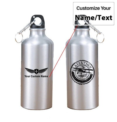 Aviation Lovers aviation design on thermos, vacuum-insulated.