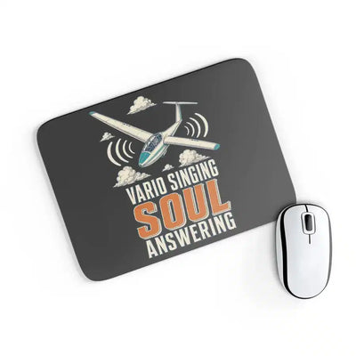 Vario Singing Soul Answering design on black rectangle mouse pad