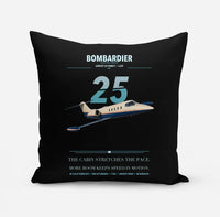 Thumbnail for Bombardier Learjet 25 design on black pillow
