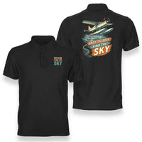 Thumbnail for SIGNAL 570 - Untie The Dock Find The Sky - Double-Side Polo design on black double side polo