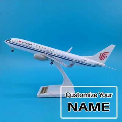 Side view of Air China Airlines Boeing 737 Airplane Model (30CM) aviation 20-30cm scale model aircraft in diecast metal.