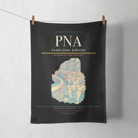 Thumbnail for Pamplona Airport (PNA) design on black towel