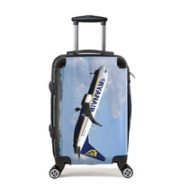 Thumbnail for Departing Ryanair's Boeing 737 Cabin Size aviation design luggage, durable shell construction.