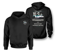 Thumbnail for Cessna Citation XLSPlus design on black double-side hoodie, double-side print