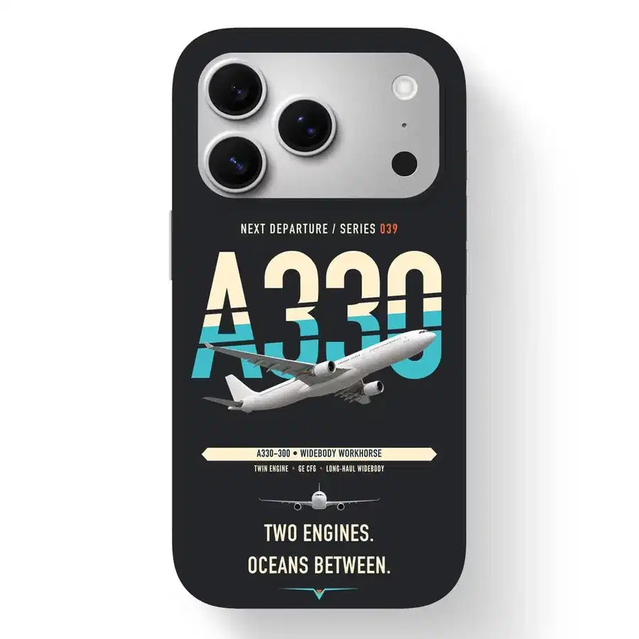 Airbus A330-300 Case design on black iphone case
