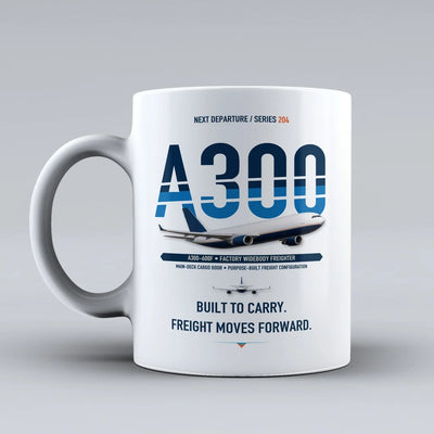 A300-600F Mug design on white airbus