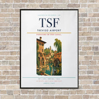 Thumbnail for Treviso Airport TSF vertical canvas print - framed - white background