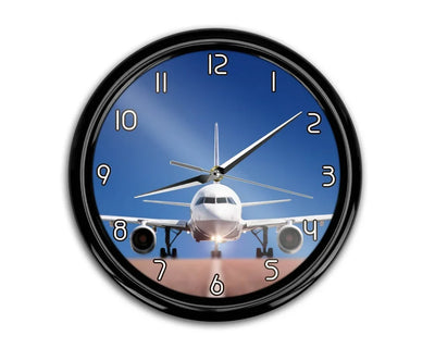 Face to Face with Airbus A320 aviation themed wall clock, premium wood and metal.