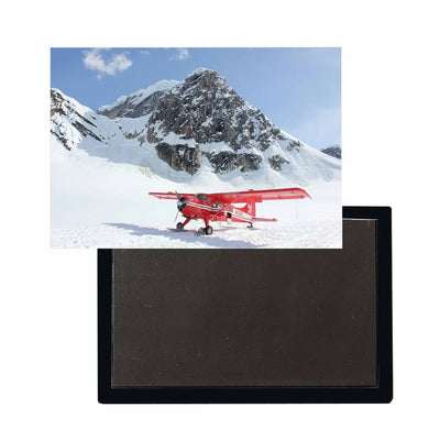 Amazing Snow aviation design magnet in strong neodymium core.