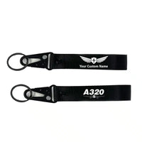 Thumbnail for Super Airbus A320 aviation hawk-shaped key chain, durable metal alloy.