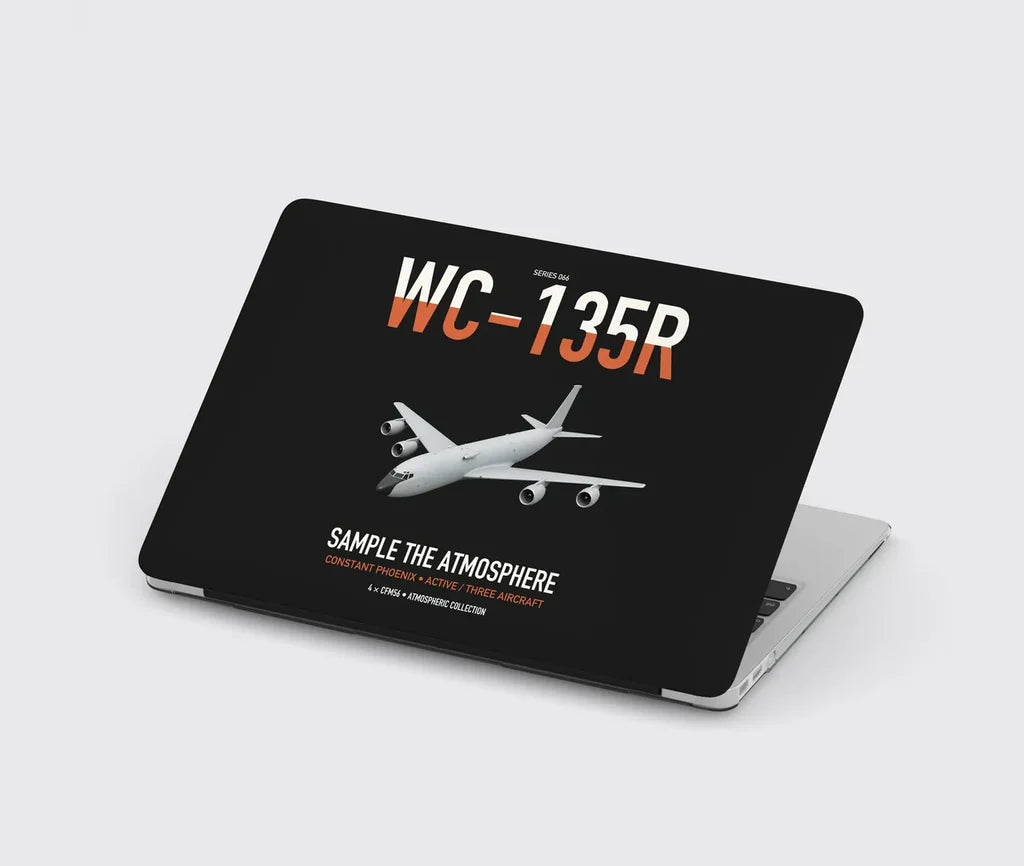 WC-135R Constant Phoenix design on black MacBook case
