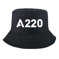 Thumbnail for Airbus A220 Flat Text Summer aviation embroidery on breathable cotton summer hat.
