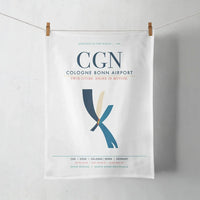 Thumbnail for Cologne Bonn Airport (CGN) design on white towel