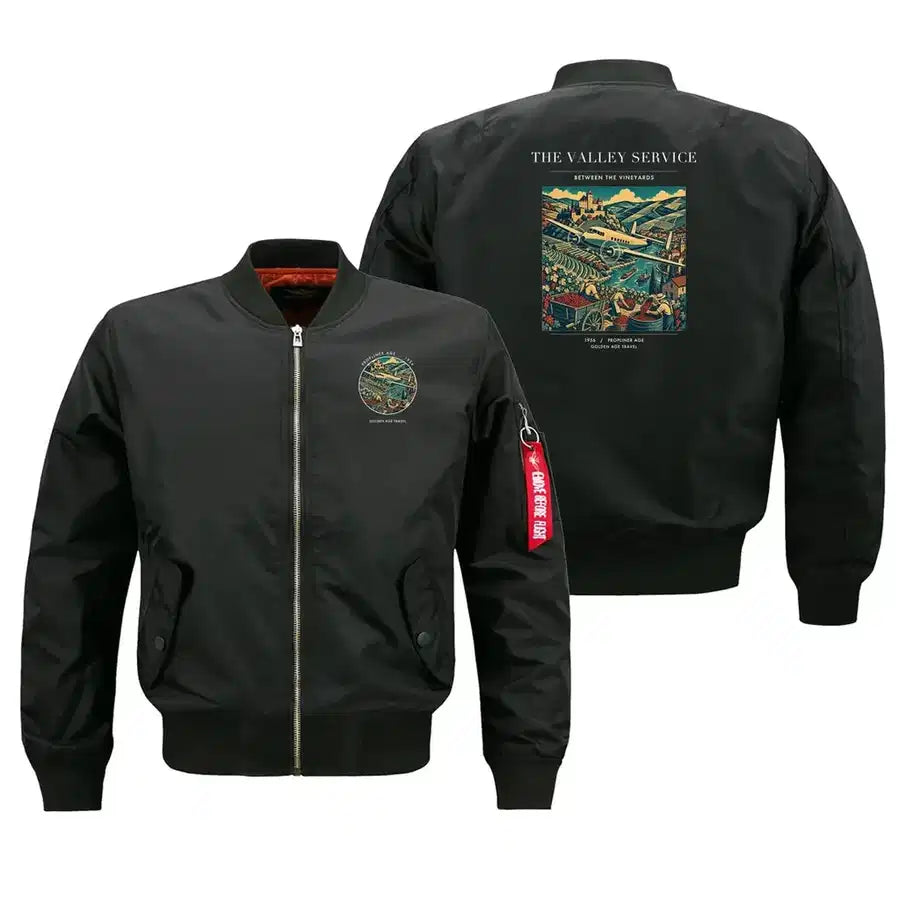 VINTAGE G4110 - The Valley Service - Bomber Jacket design on black