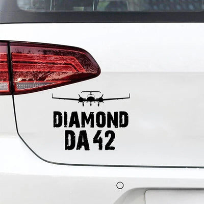 Diamond DA42 & Plane Car aviation design car sticker in weather-resistant vinyl.