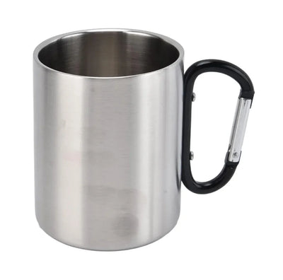 NO aviation design on outdoor mug, durable insulated construction.