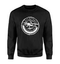Thumbnail for Aviation Lovers aviation design printed on soft cotton blend sweatshirt.