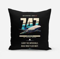 Thumbnail for Boeing 747-400 Dreamlifter design on black pillow