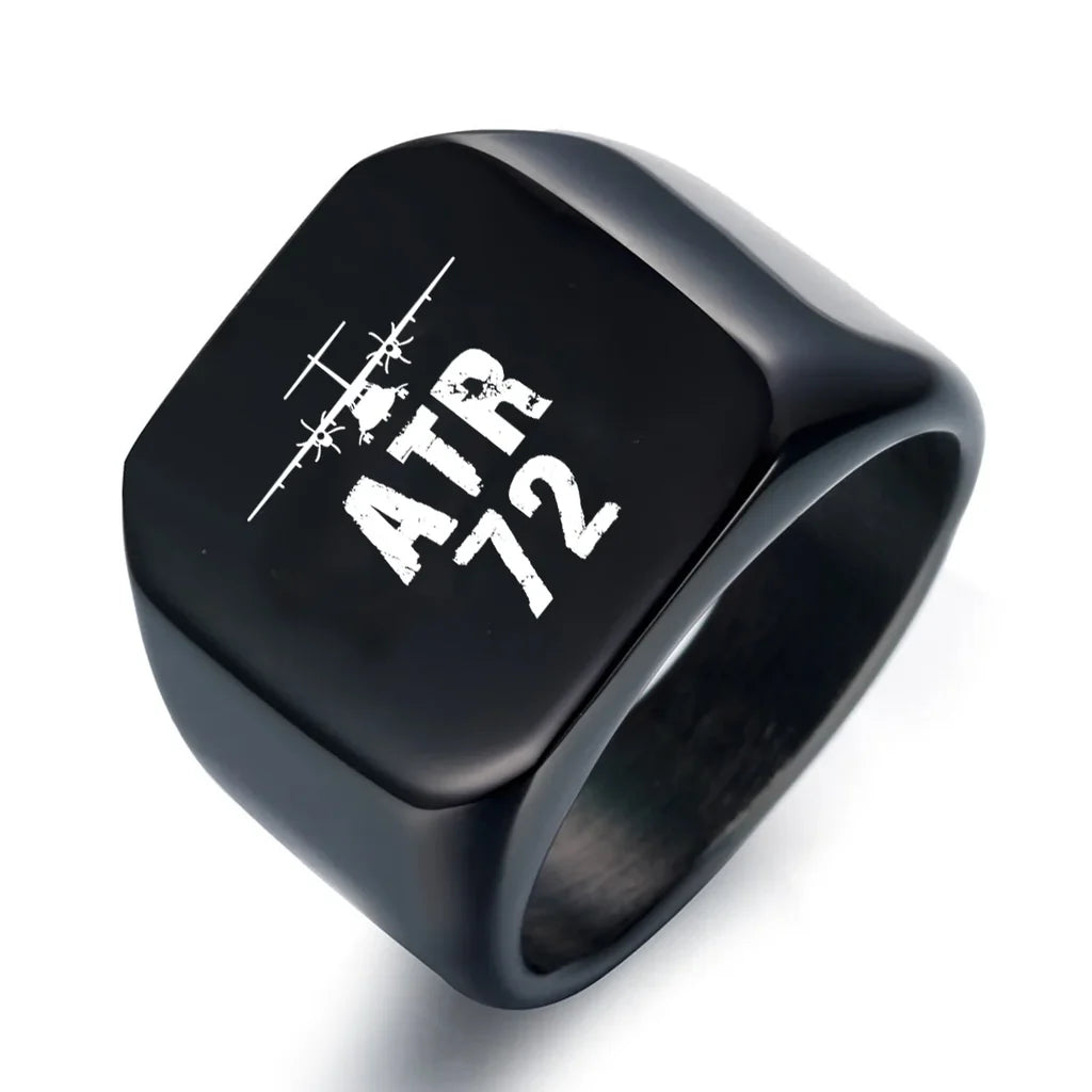 ATR-72 & Plane aviation ring in stainless steel.