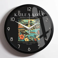 Thumbnail for KAILUA-KONA - Poster - Wall Clock Framed - Black