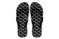 Thumbnail for Airbus A330 & Text Slippers (Flip Flops) aviation design on durable rubber sole slippers and flip-flops.