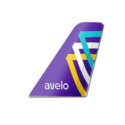 Avelo Airlines aviation design tail sticker in weather-resistant vinyl.