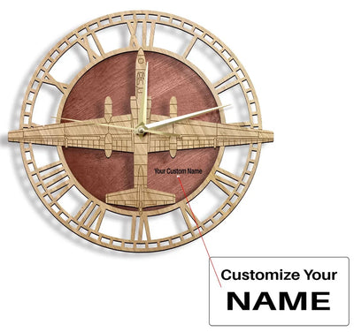 U-2 Dragon Lady aviation design on premium wood wooden wall clock.
