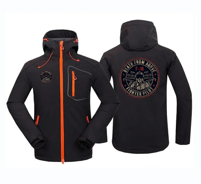 Fighter Jet 16 - Death From Above aviation design printed on warm polar fleece polar fleece jacket.