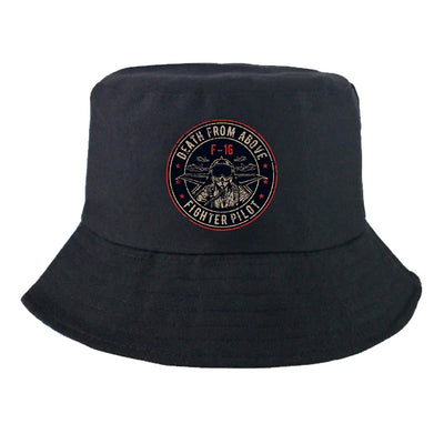 Fighter Jet 16 - Death From Above Summer aviation embroidery on breathable cotton summer hat.