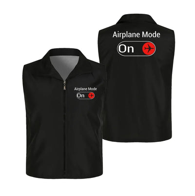 Airplane Mode On Thin Style aviation design printed on lightweight shell with sleeveless design thin vest.