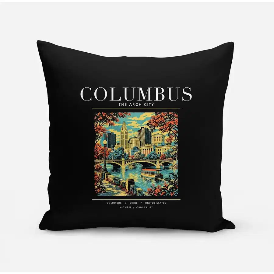 COLUMBUS - Poster - Pillow - Black