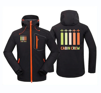 Colourful Cabin Crew aviation design printed on warm polar fleece polar fleece jacket.