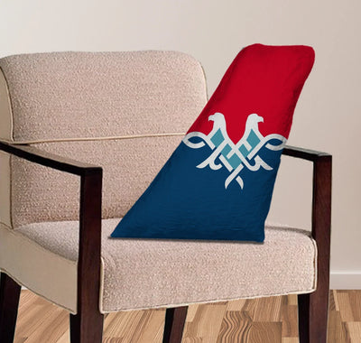 Air Serbia Airlines aviation design on soft polyester filling aircraft tail pillow.