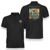 Thumbnail for VINTAGE G4042 - The Volcano Watch - Double-Side Polo T-Shirt design on black