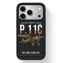 Thumbnail for PZL P.11c design on black magsafe iphone case, for iPhone 17 Pro