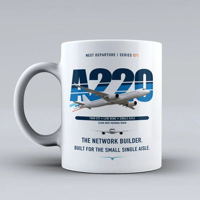 A220-300 Mug design on white airbus